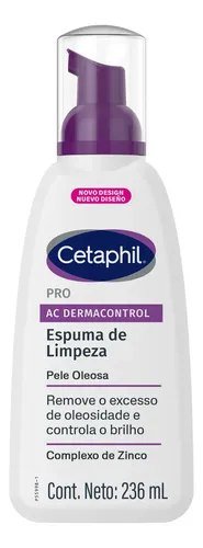 Cetaphil Pro AC Dermacontrol Espuma de Limpeza Facial para Pele Oleosa 236ml