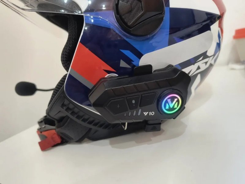 Fone De Ouvido Para Capacete Intercomunicador Bluetooth Headset RGB Sem Fio Música GPS Chamadas Handsfree Alta Potência Woosh