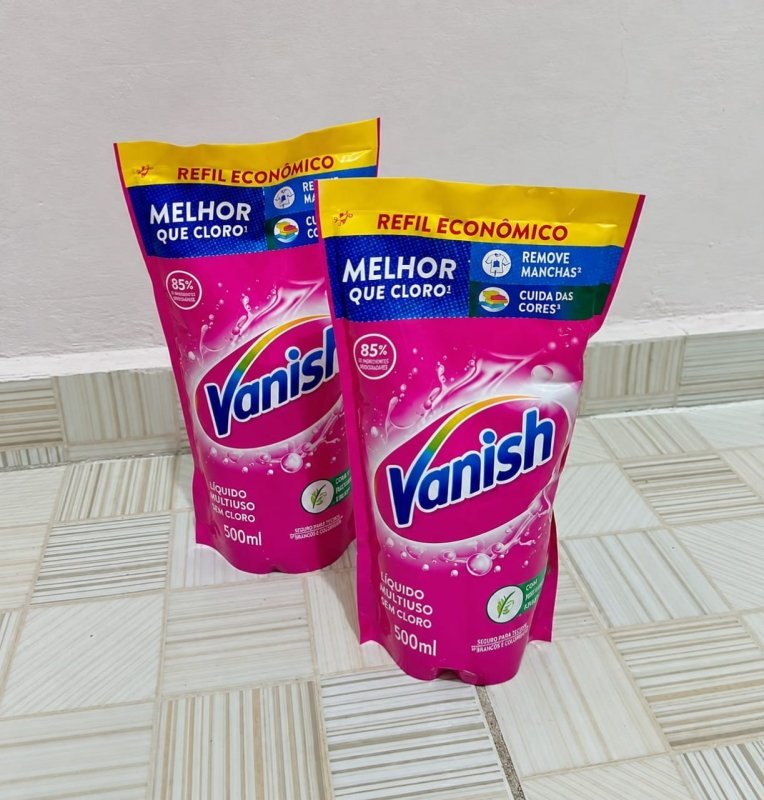 REFIL Tira Manchas Vanish Líquido Multiuso para roupas coloridas Refil Econômico 500ml