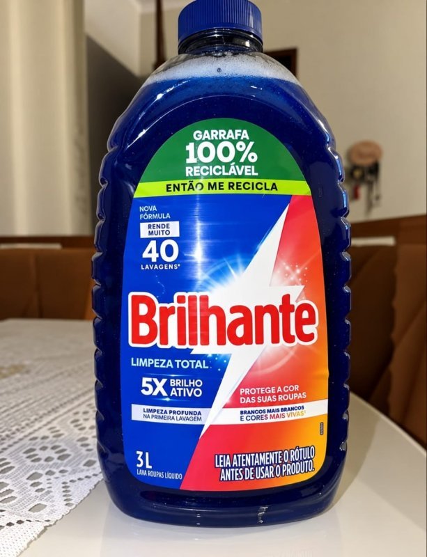 Brilhante Limpeza Total - Lava Roupas Líquido 3L