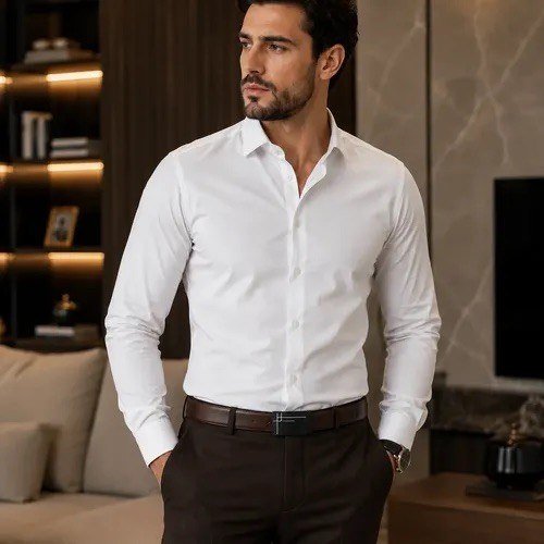 Camisa Social Masculina Slim Premium Manga Longa / Curta