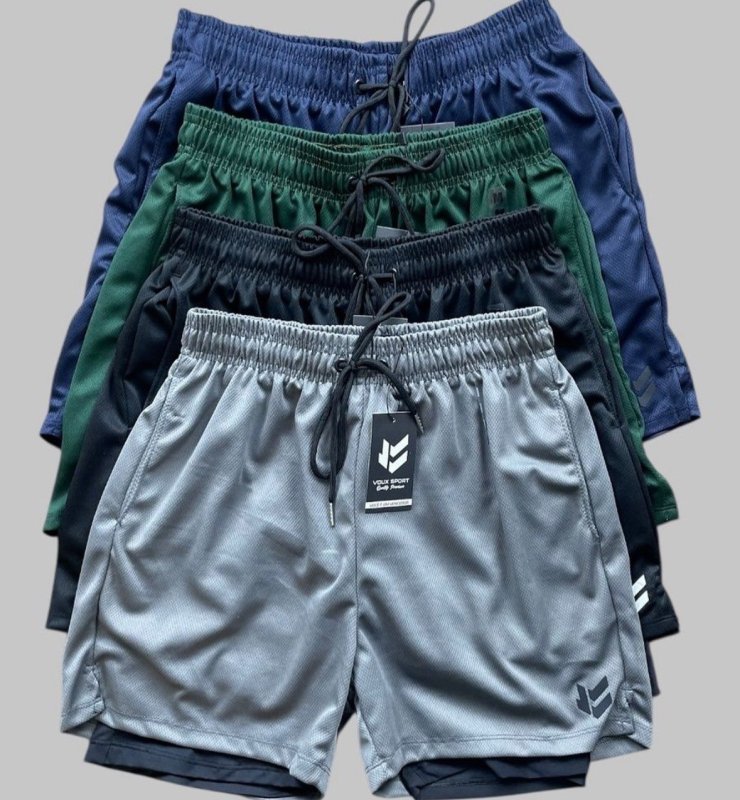 Kit 3 Shorts 2 Em 1 Masculino De Compressão Corrida Academia