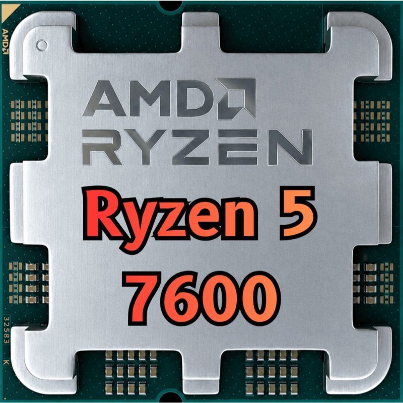 Processador AMD Ryzen 5 7600, 3.8GHz (5.1GHz Max Turbo), Cache 38 MB, 6 Núcleos, 12 Threads, AM5, Com Vídeo Integrado