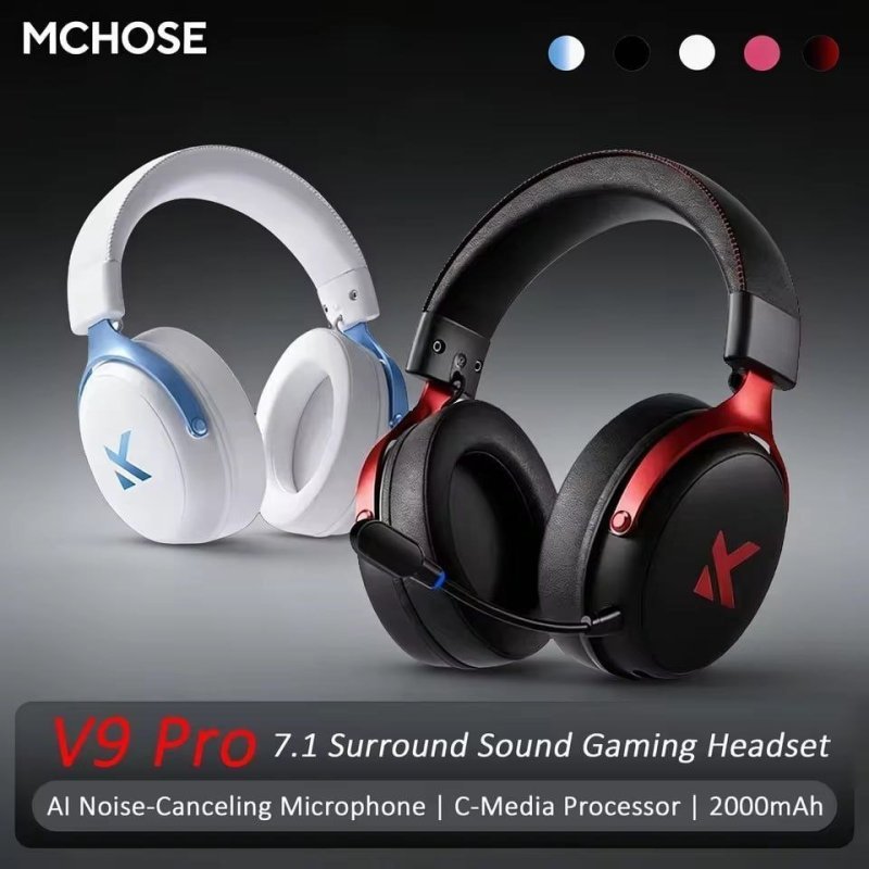 Headset Mchose V9 Pro Gaming Headset, Over-Ear Quad-Mode