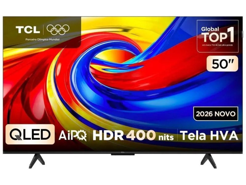 Smart Tv 50" Tcl 4K Uhd Qled 50P7l Google Tv 2026