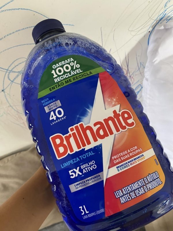 Brilhante Limpeza Total Lava Roupas Líquido 3L