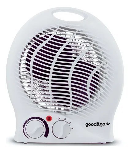 Aquecedor Caloventor Elétrico Good&Go GG-AQ01 2000W Portátil Com Termostato Branco