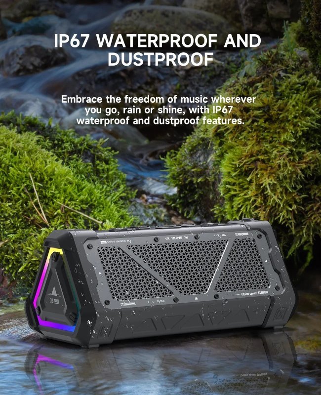 Caixa de Som Bluetooth Mlove P3 com Potência de Saída de 40W