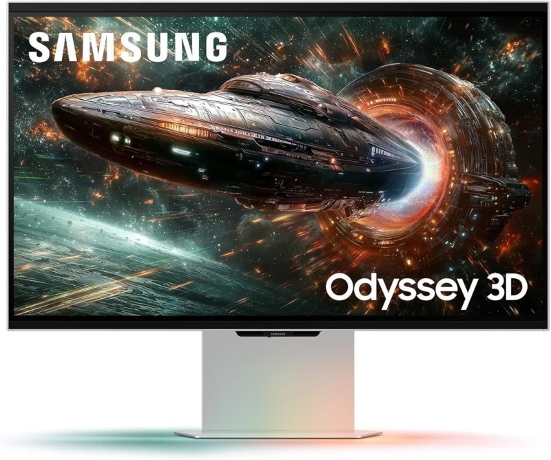 Monitor Odyssey 3D, sem óculos, 27", 4k, 165Hz, 1ms, HDMI, DP, USB, prata