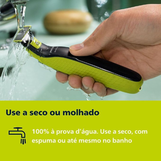 Aparador de Pelos Philips OneBlade, Raspa, Apara e Contorna + Frete Grátis