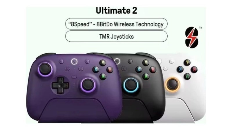 Controle Sem Fio 8BitDo Ultimate 2 para Pc e Android com Joysticks Tmr