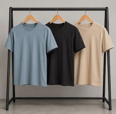 Kit 3 Camisetas Básica Masculina Unissex Lisa 100% Algodão (P ao GG)