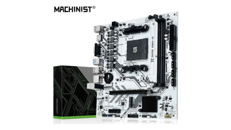 Placa mãe B450m Machinist Branca