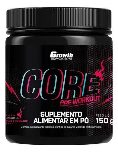Pré Treino Core 150g Growth Supplements Limonada Rosa
