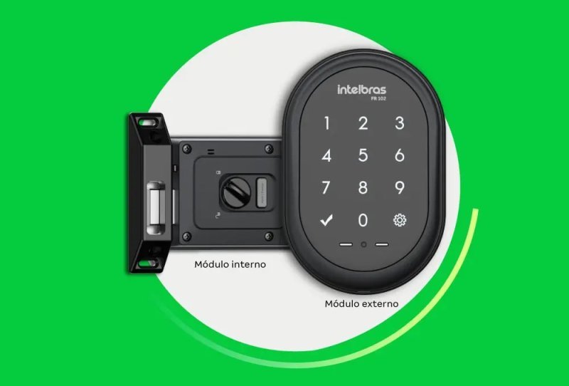 Fechadura Digital de Sobrepor FR 102 Preto Intelbras