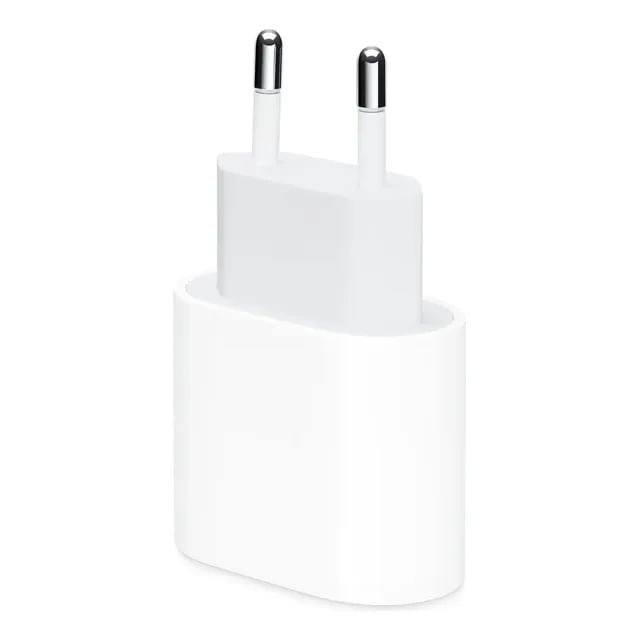 Carregador Adaptador USB-C de 20W para iPhone Apple Branco A2465