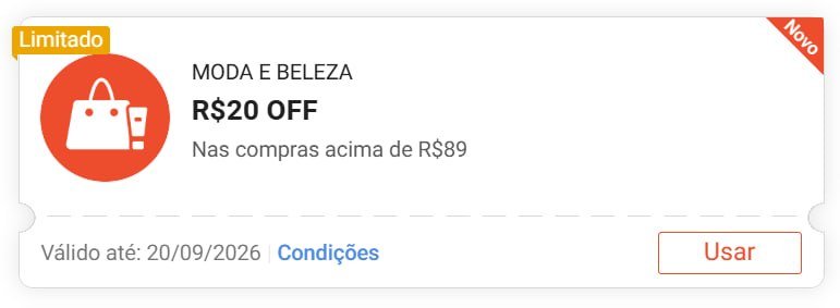 Cupom Shopee Moeda e Beleza