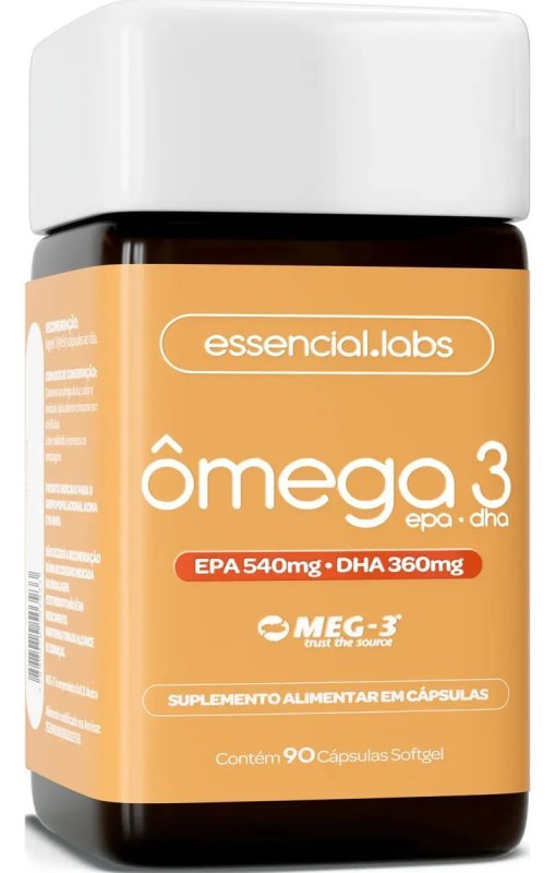 Ômega 3 EPA DHA 1000mg com Selo MEG-3® - 90 Cápsulas Softgel - 100% Puro