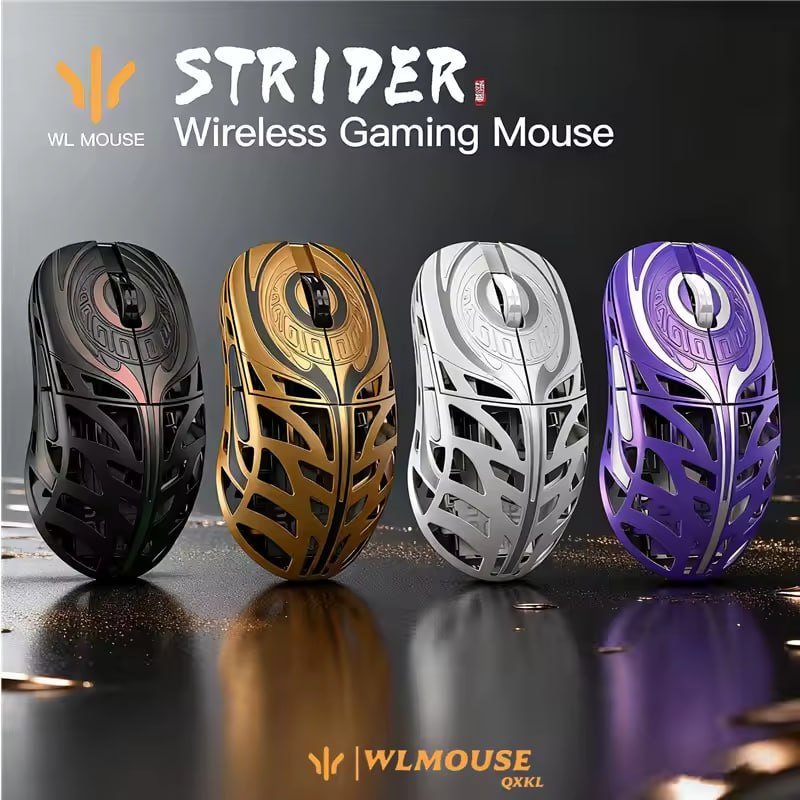 WLMOUSE Strider 45g Magnesium Wireless Gaming Mouse PAW3950HS Sensor 8K Polling Omron Switch