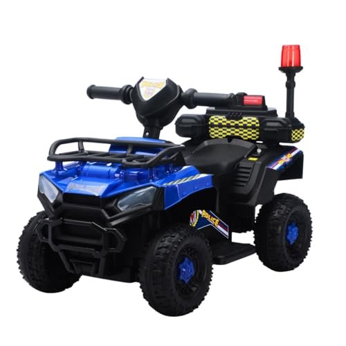 Carro Elétrico Infantil Policial 6v Frente/Ré Maxi Toys (Azul)