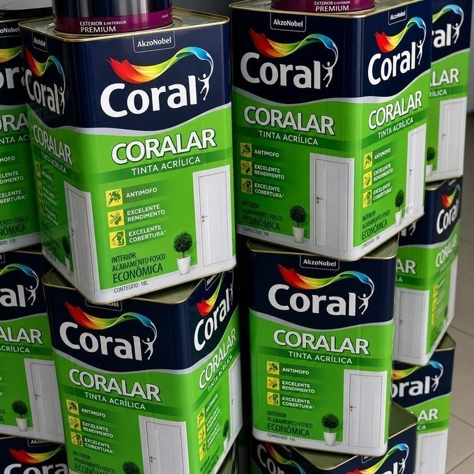 Tinta Coralar Anti Mofo Acrilica Coral Escolha Sua Cor com Frete Grátis