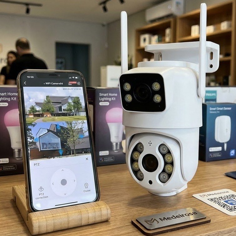 Câmera Dupla de Segurança IP Wi-Fi Externa 6MP Yoosee