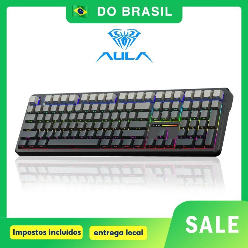 Teclado Mecânico Sem Fio Aula F108 4000mAh