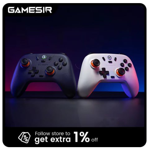 Controle GameSir Nova Lite Switch com Efeito Hall para Nintendo Switch, iPhone, Celulares Android, PC Windows e Steam