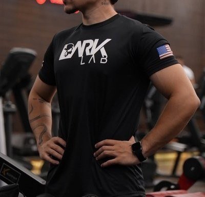 Camiseta Dry-fit Preta Caveira Unisex Dark Lab (P ao GG)