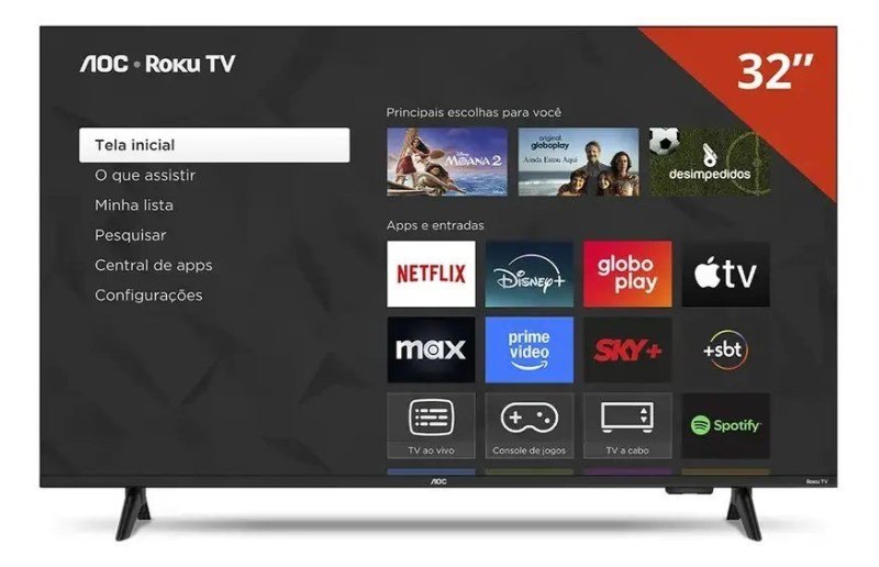 Smart Tv Aoc Dled 32 Wi-fi Roku Tv Quad Core 32s5155/78g