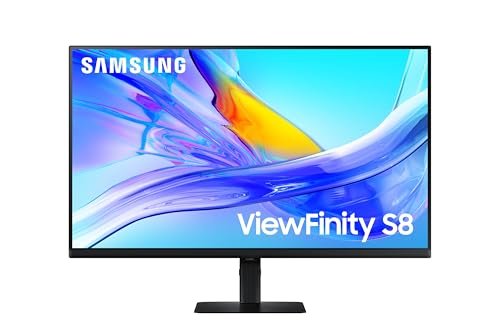 Monitor Samsung ViewFinity S8 37", 4K, USB-C (90W), USB Hub, Display Port, HDMI, HAS, Preto