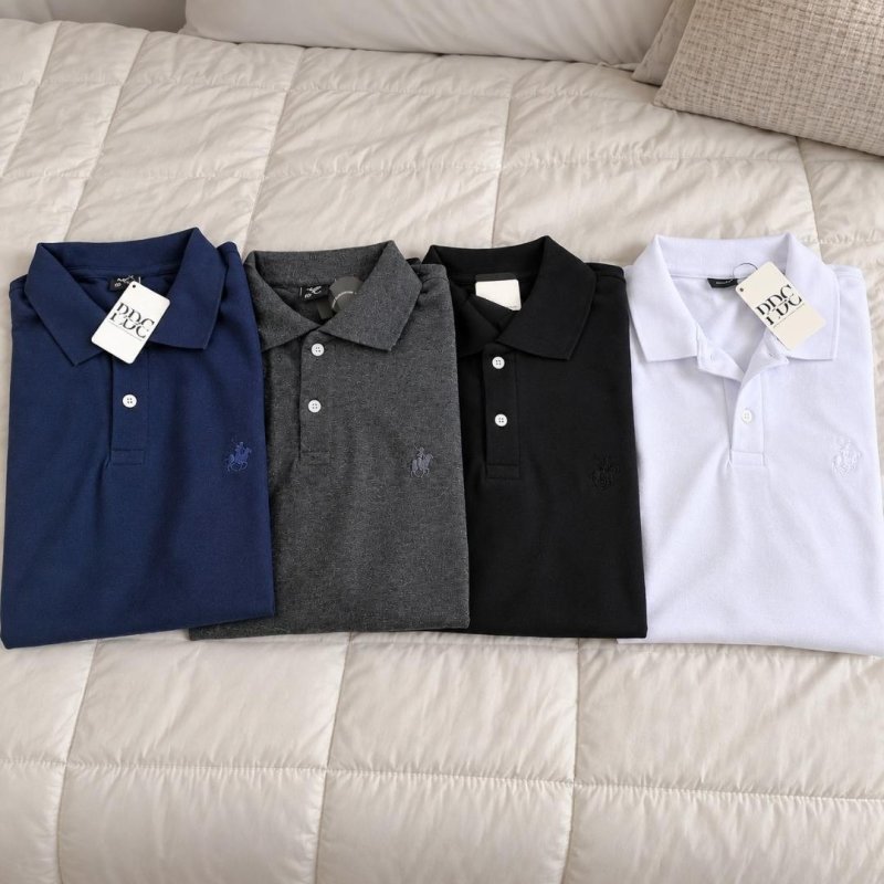 Kit 2 Camisa Polo Piquet Masculina Casual Premium