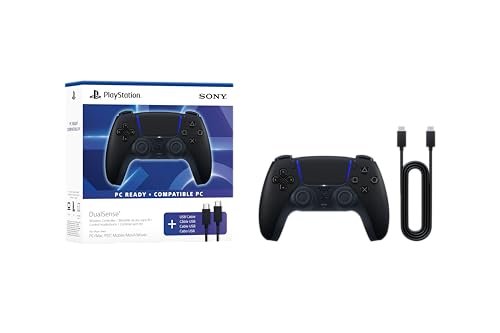 Controle sem fio PlayStation DualSense™ – Midnight Black + Cabo USB para PC