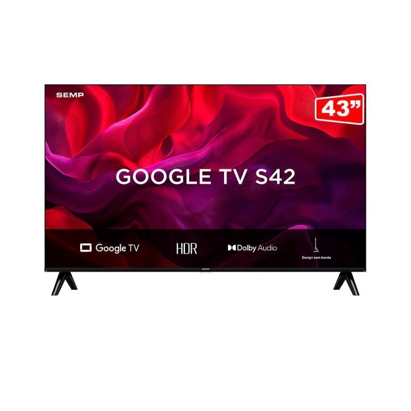 Smart Tv 43'' Semp Led Google Tv Android Full Hd 43s42