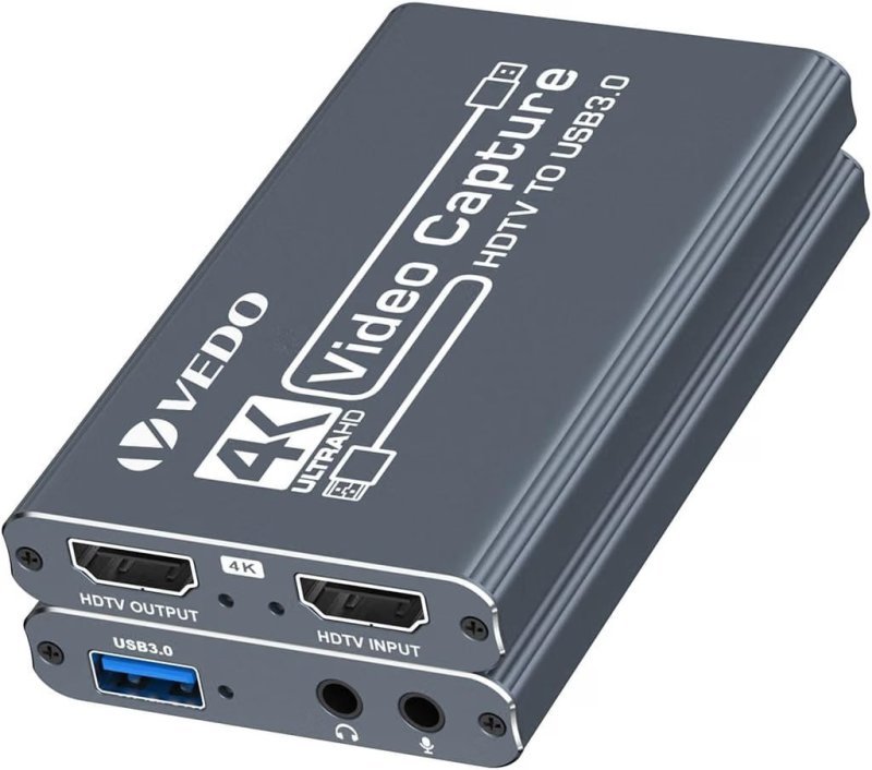 Placa de captura de vídeo 4K HDTVI para USB 3.0