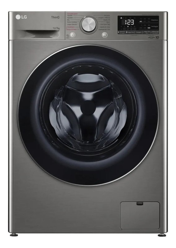 Lava e Seca Smart LG VC4 12kg Platinum 127V com Inteligência Artificial AIDD - CV5012PC4