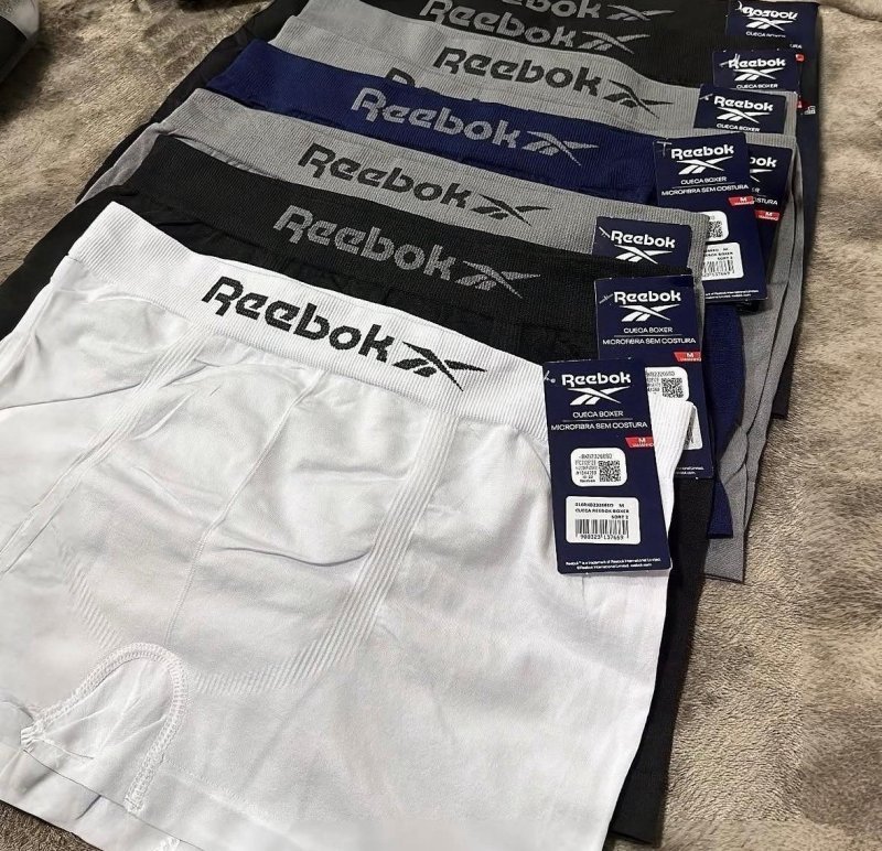 Kit 6 Cuecas Reebok Boxer Microfibra Classic Masculina