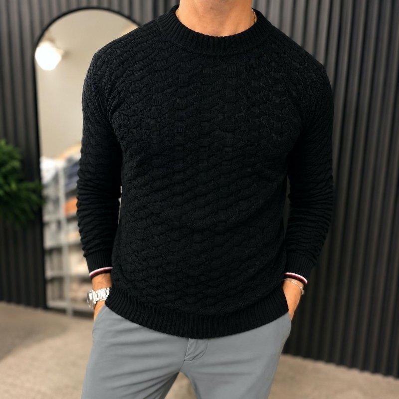 Suéter Masculino Blusa De Frio Tricô Lã Social Casual Liso