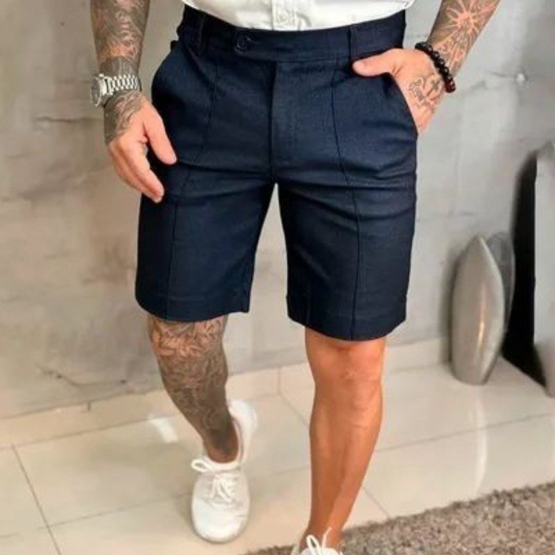 Shorts Bermuda Bengaline Nervura Masculino Colorida Premium