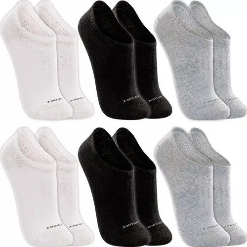 Kit 6 Pares Meias Lupo Sapatilha Invisível Sport Original
