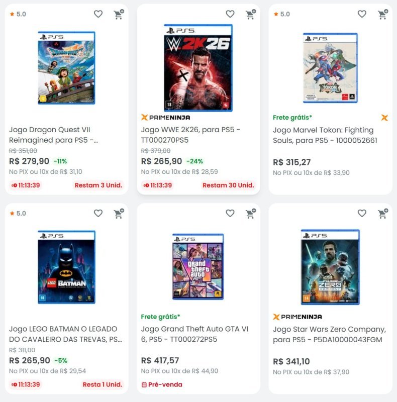 Cupom KaBuM em Jogos - 20% OFF