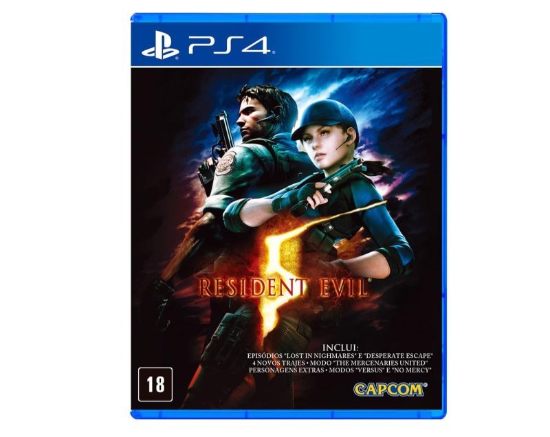 Jogo Resident Evil 5, Mídia Física, PS4