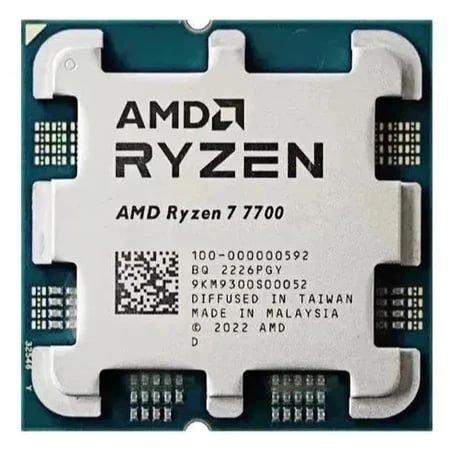 Processador Amd Ryzen 7 7700, 3.8GHz (5.3GHz Max Turbo), Cache 40Mb, 8 Núcleos, 16 Threads, Am5, Com Vídeo Integrado