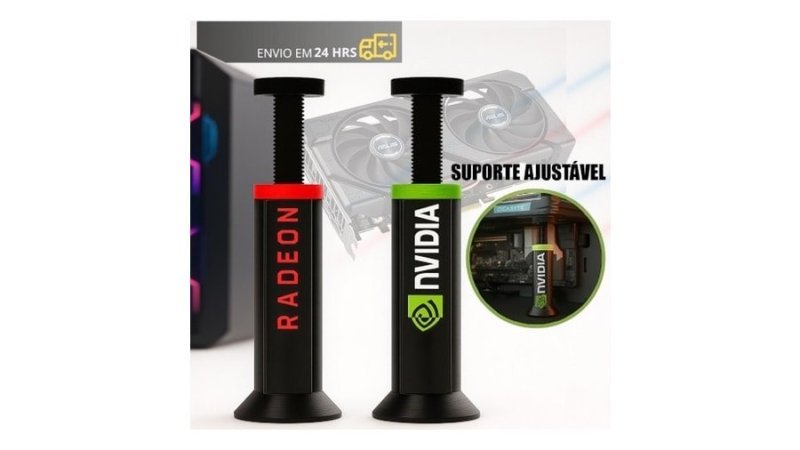 Suporte para Placa de Vídeo Gpu Ajustável Nvidia e Radeon Universal