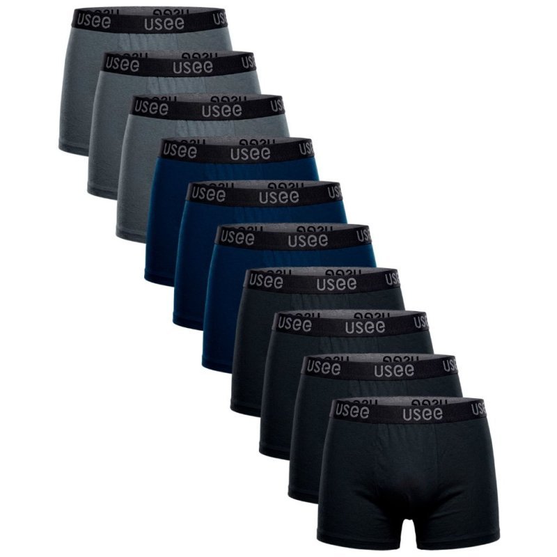 Kit Com 10 Cuecas Boxer Algodão Adulto Kit Cueca Masculina Algodão Original Cueca Box Usee Brasil