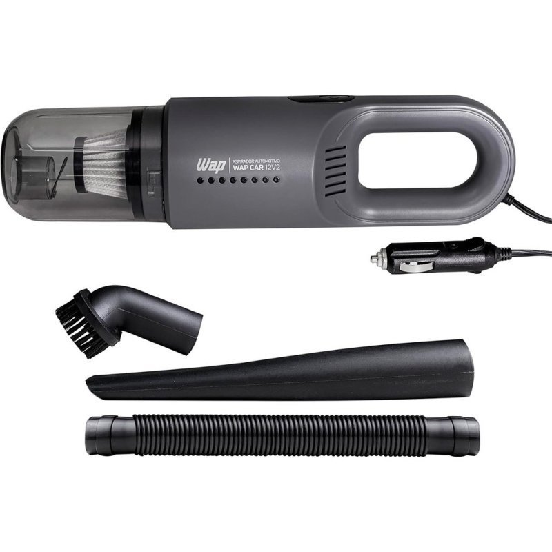 Aspirador Portátil Wap Car Potente 180W Com Reservatório 420ml Bicos Extras Cabo 3,7metros 12v - WAP