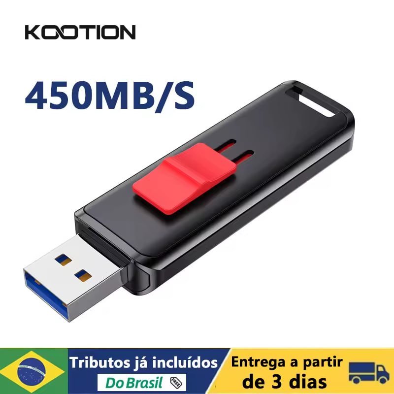 Pendrive KOOTION U53 USB 3.2 Gen2 de Alta Velocidade 256GB