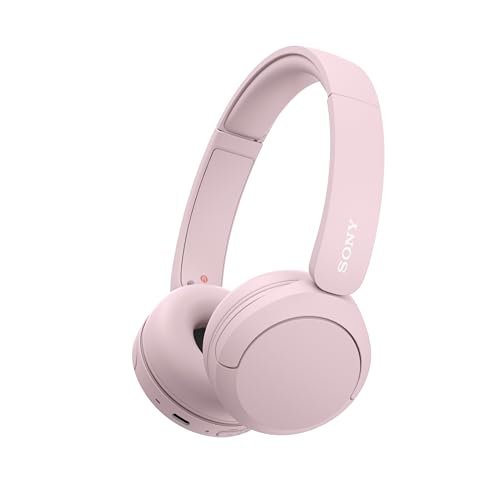 Sony WH-CH520 Fones de Ouvido Sem Fio Bluetooth On-Ear com Microfone e até 50 Horas de Bateria com Carregamento Rápido, Rosa