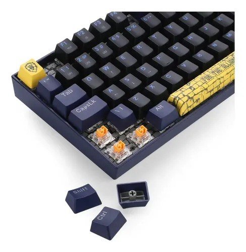 Teclado Mecanico Alianca Do World Of Warcraft Preto E Azul Azul-marinho Inglês Us