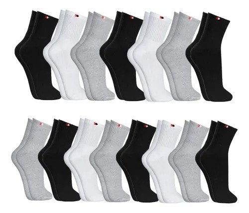 Kit 15 Pares Meias Sport Algodão Cano Médio Sandrini Confort Sortidos 39-43